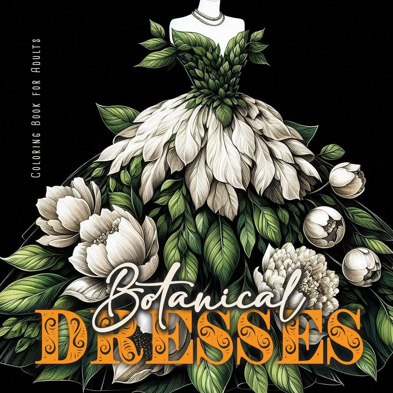 Cover: 9781965017173 | Botanical Dresses Coloring Book for Adults | Monsoon Publishing | Buch