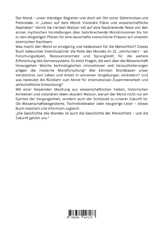 Rückseite: 9783384447173 | Leben auf dem Mond: Visionäre Pläne und wissenschaftliche Realitäten