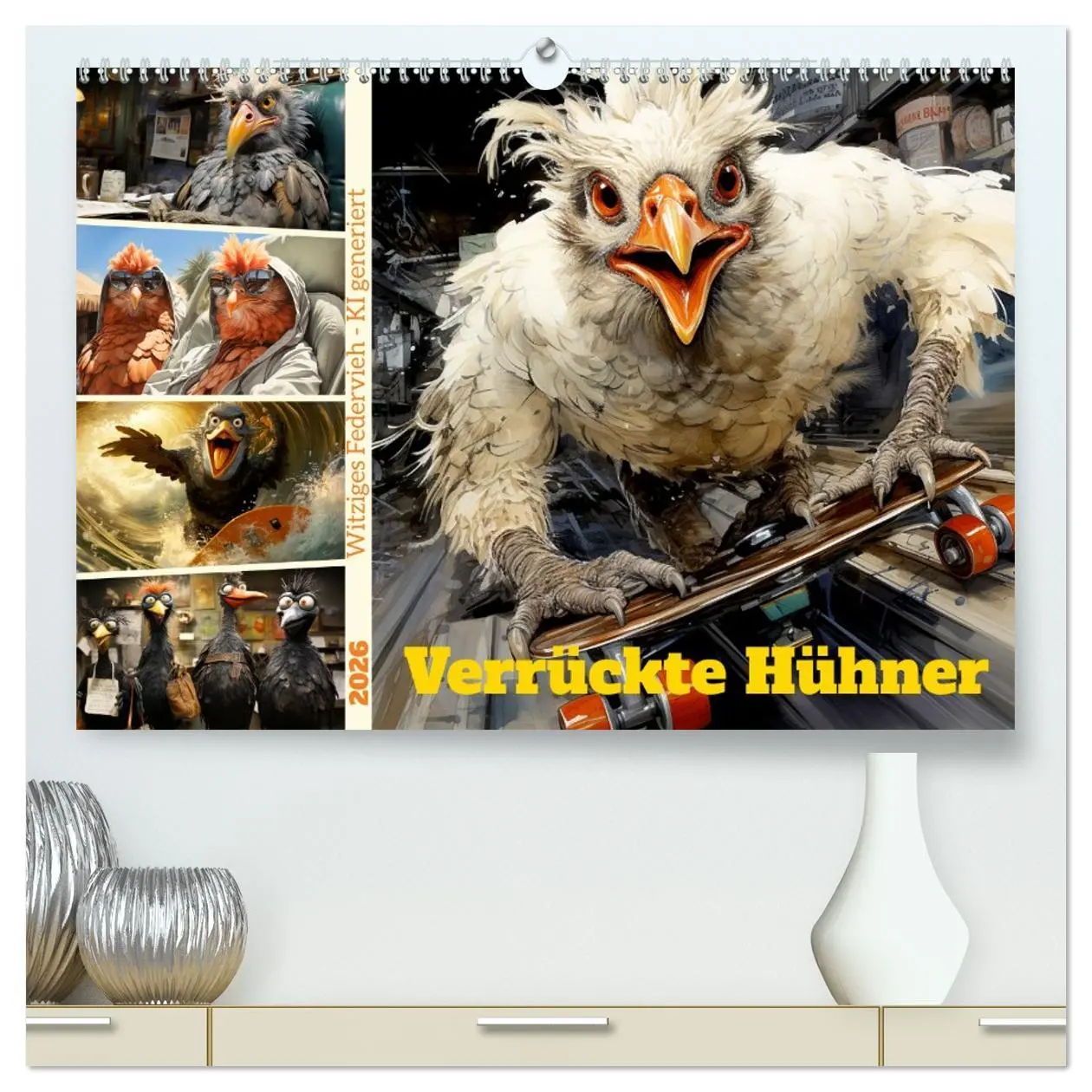 Cover: 9783457497173 | Verrückte Hühner (hochwertiger Premium Wandkalender 2026 DIN A2...