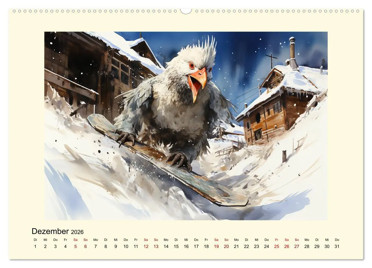 Bild: 9783457497173 | Verrückte Hühner (hochwertiger Premium Wandkalender 2026 DIN A2...