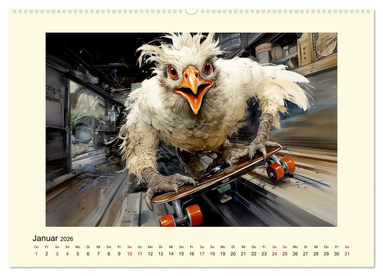Bild: 9783457497173 | Verrückte Hühner (hochwertiger Premium Wandkalender 2026 DIN A2...