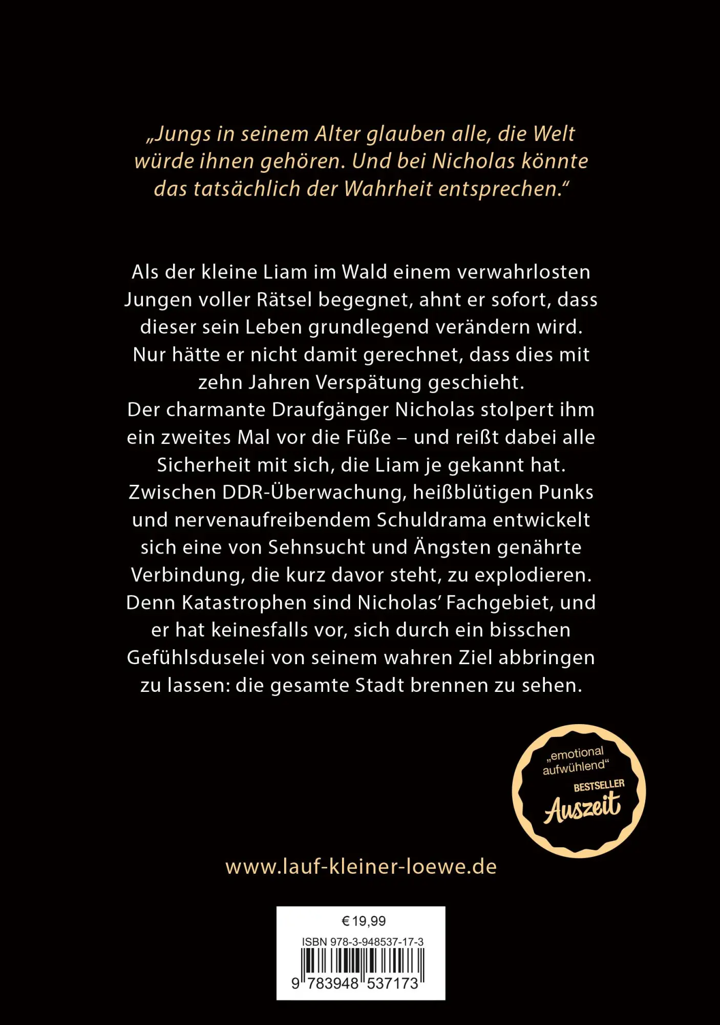 Rückseite: 9783948537173 | Lauf, kleiner Löwe | Anne Pötzsch | Taschenbuch | 556 S. | Deutsch