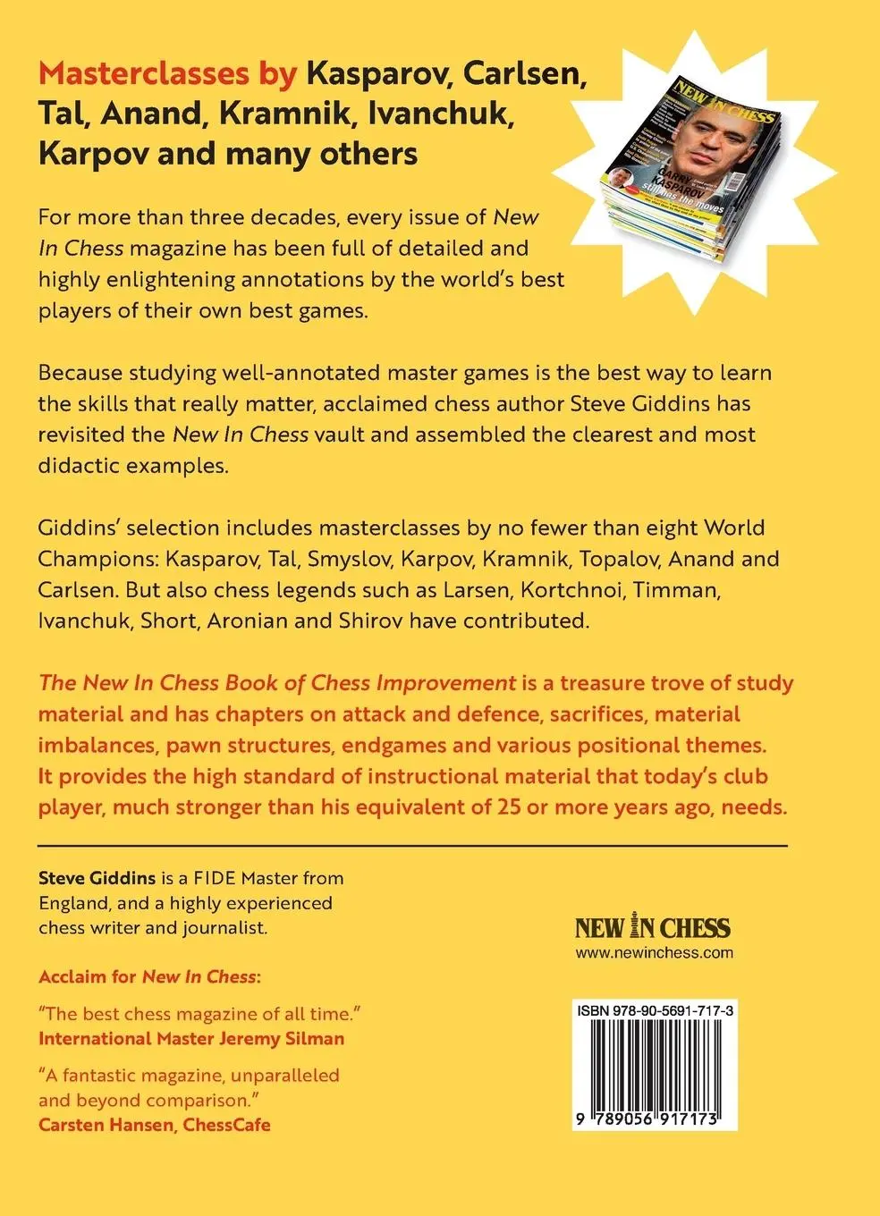 Rückseite: 9789056917173 | The New In Chess Book of Chess Improvement | Steve Giddins | Buch