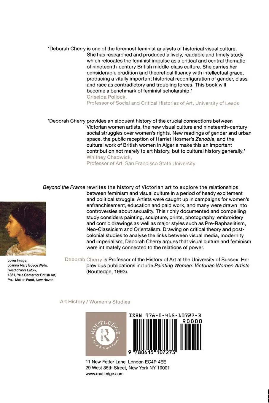 Rückseite: 9780415107273 | Beyond the Frame | Feminism and Visual Culture, Britain 1850 -1900