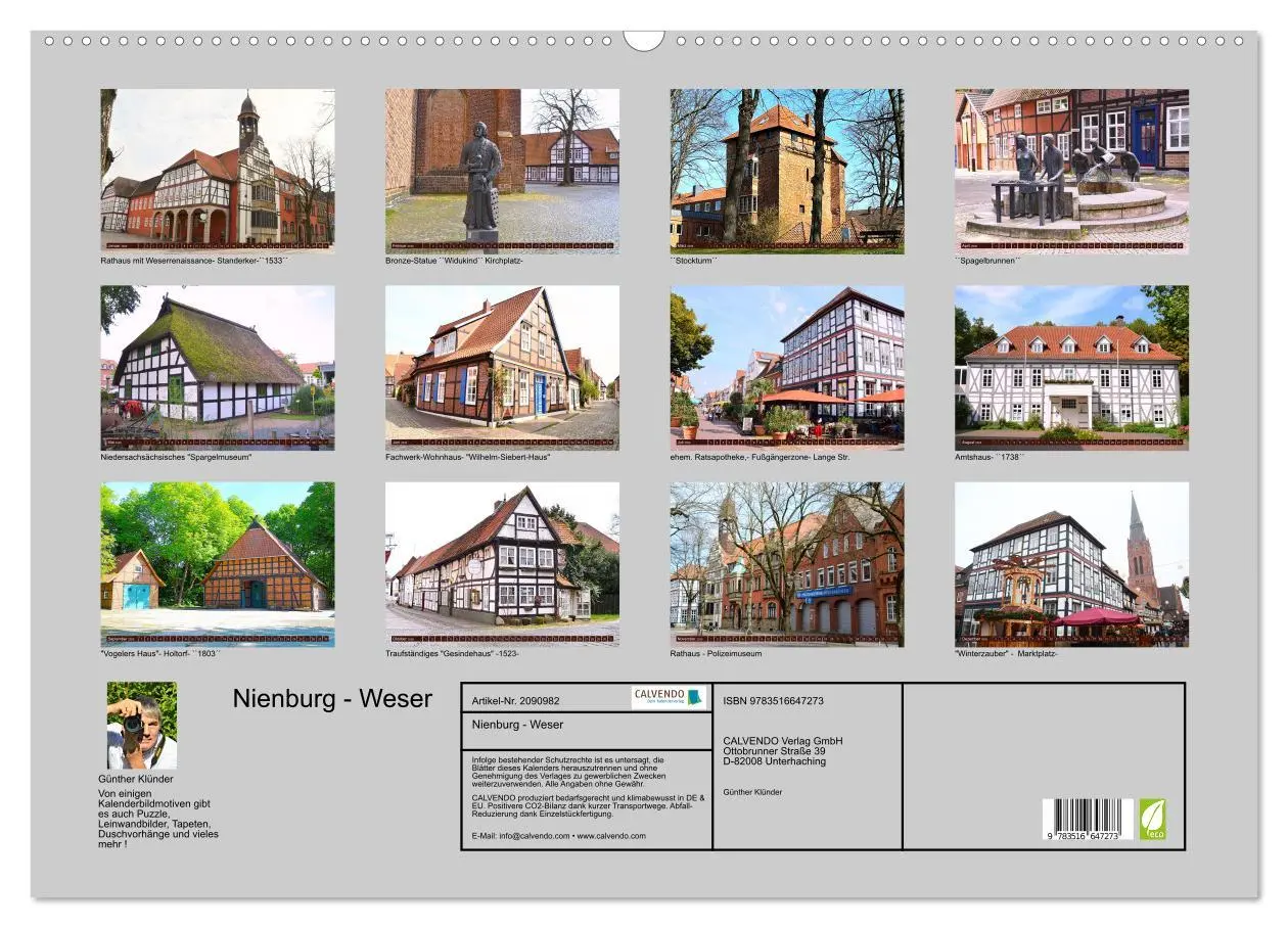 Bild: 9783516647273 | Nienburg - Weser (Wandkalender 2026 DIN A2 quer), CALVENDO...
