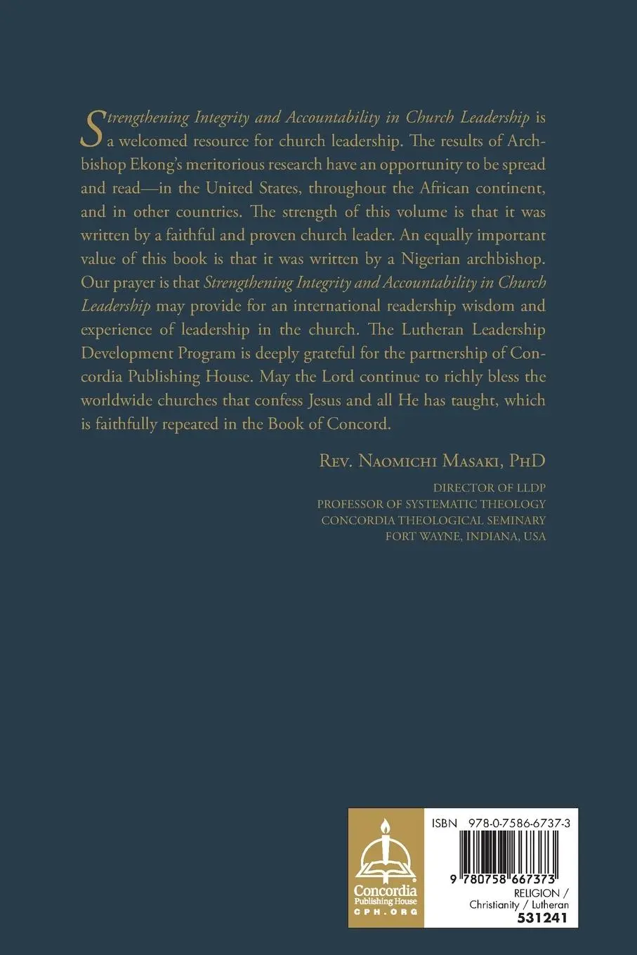 Rückseite: 9780758667373 | Strengthening Integrity and Accountability in Church Leadership | Buch
