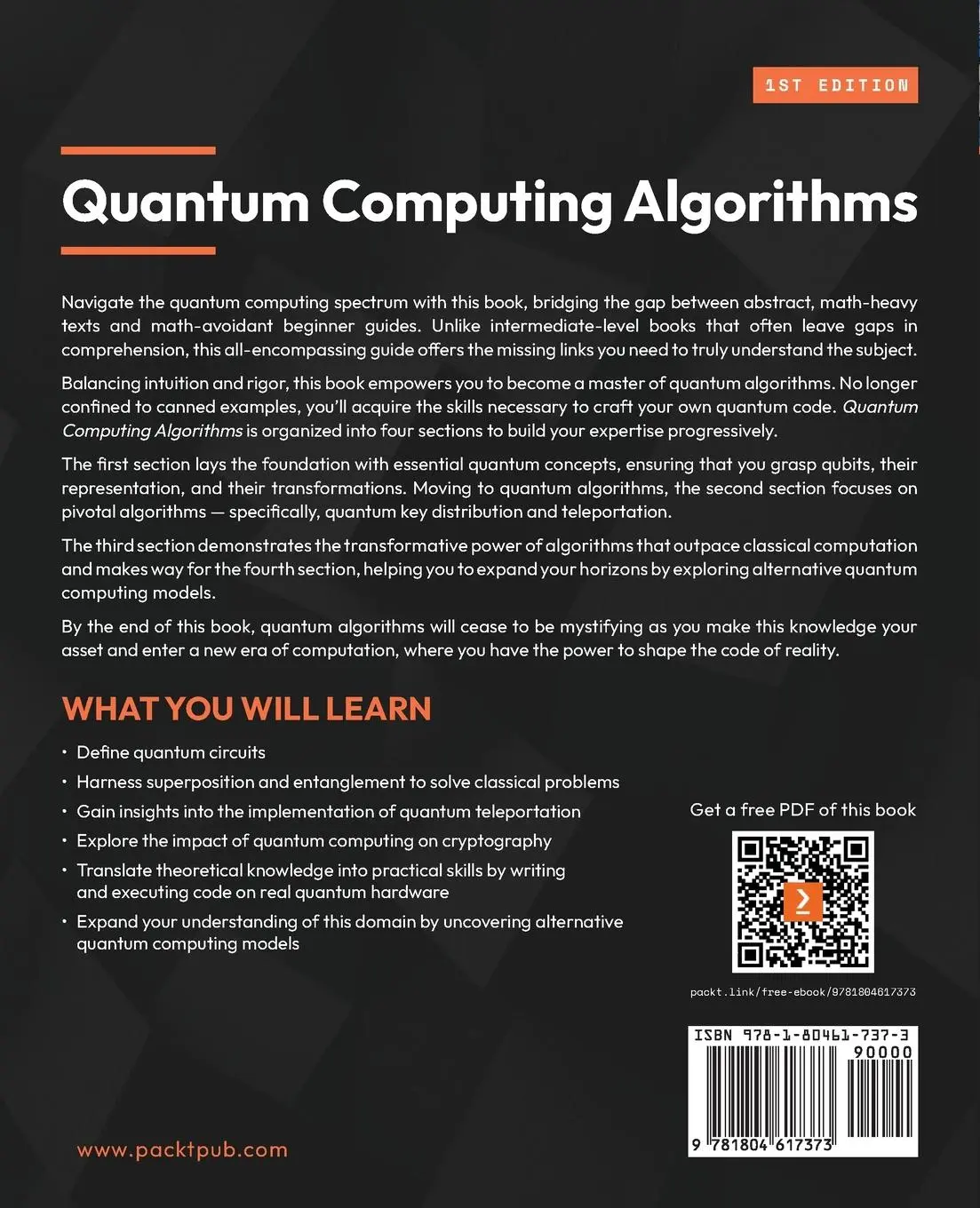 Rückseite: 9781804617373 | Quantum Computing Algorithms | Barry Burd | Taschenbuch | Englisch