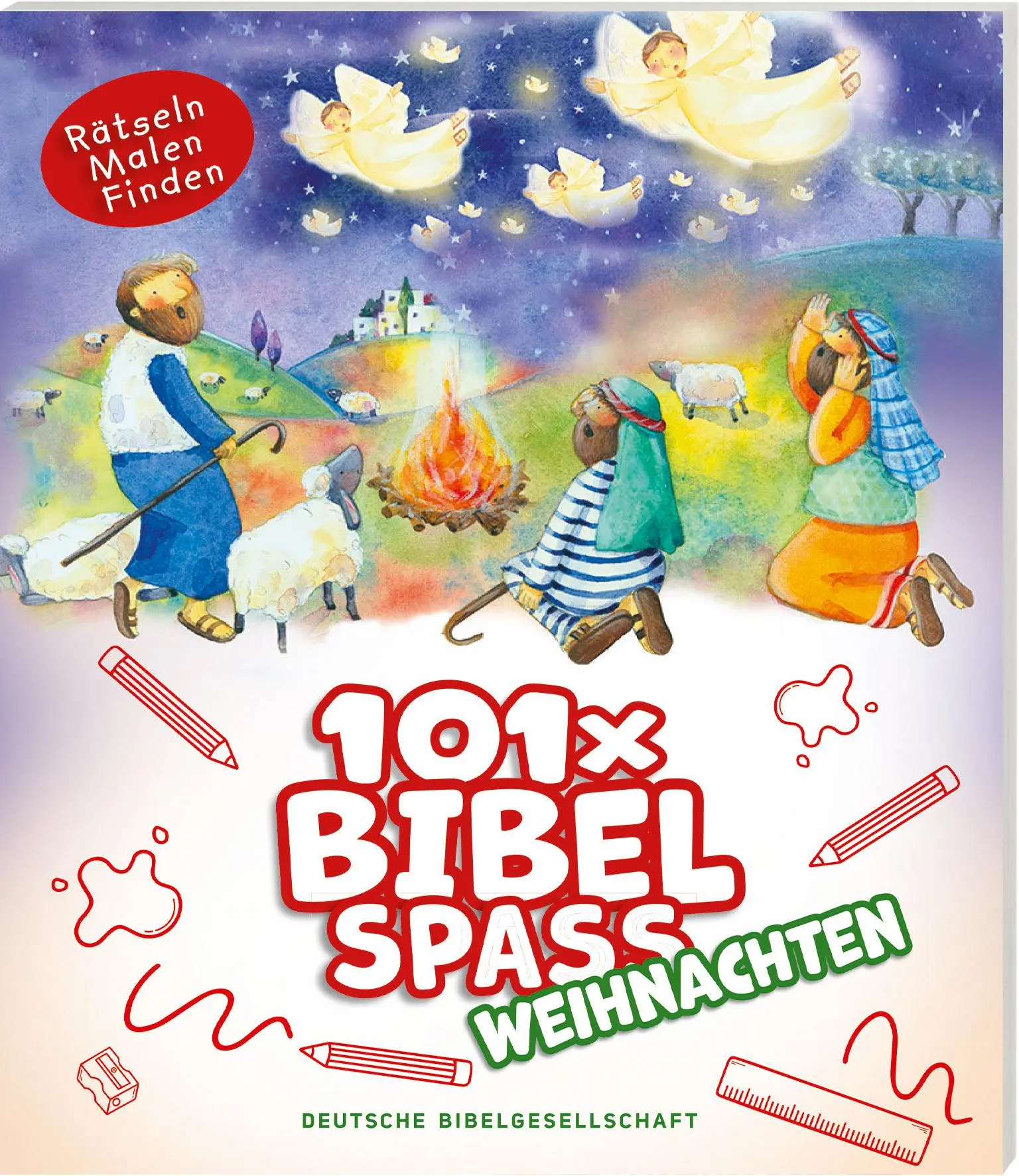 Cover: 9783438047373 | 101 x Bibelspass - Weihnachten | Rätseln - Malen - Finden | James