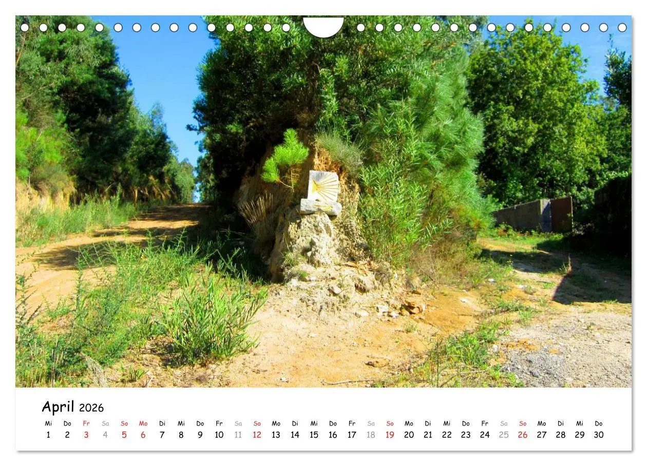 Bild: 9783516017373 | Jakobsweg - Camino Portugues (Wandkalender 2026 DIN A4 quer),...