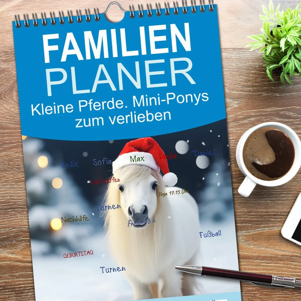 Bild: 9783516497373 | Familienplaner 2026 - Kleine Pferde. Mini-Ponys zum verlieben mit 5...
