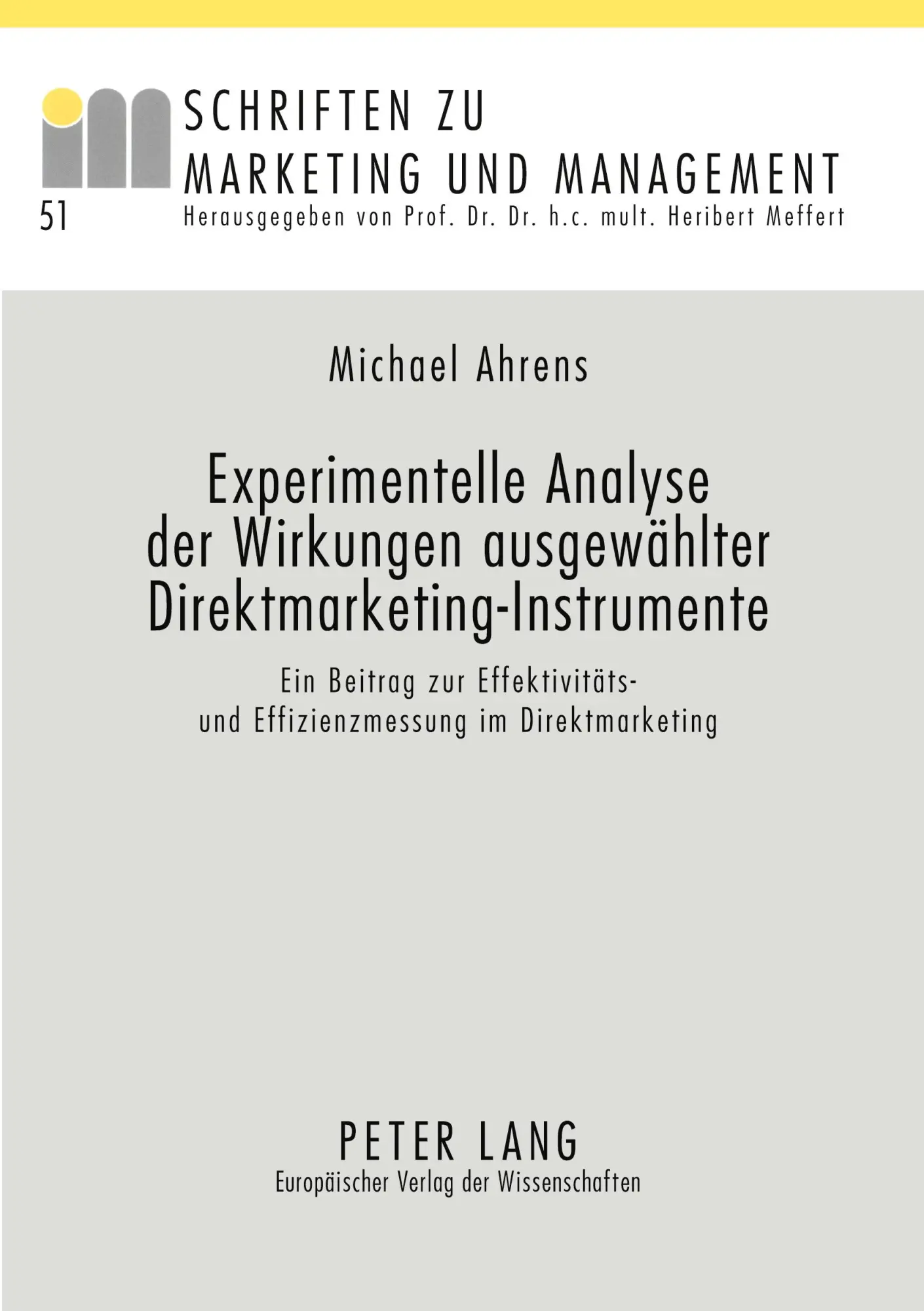 Cover: 9783631537473 | Experimentelle Analyse der Wirkungen ausgewählter...