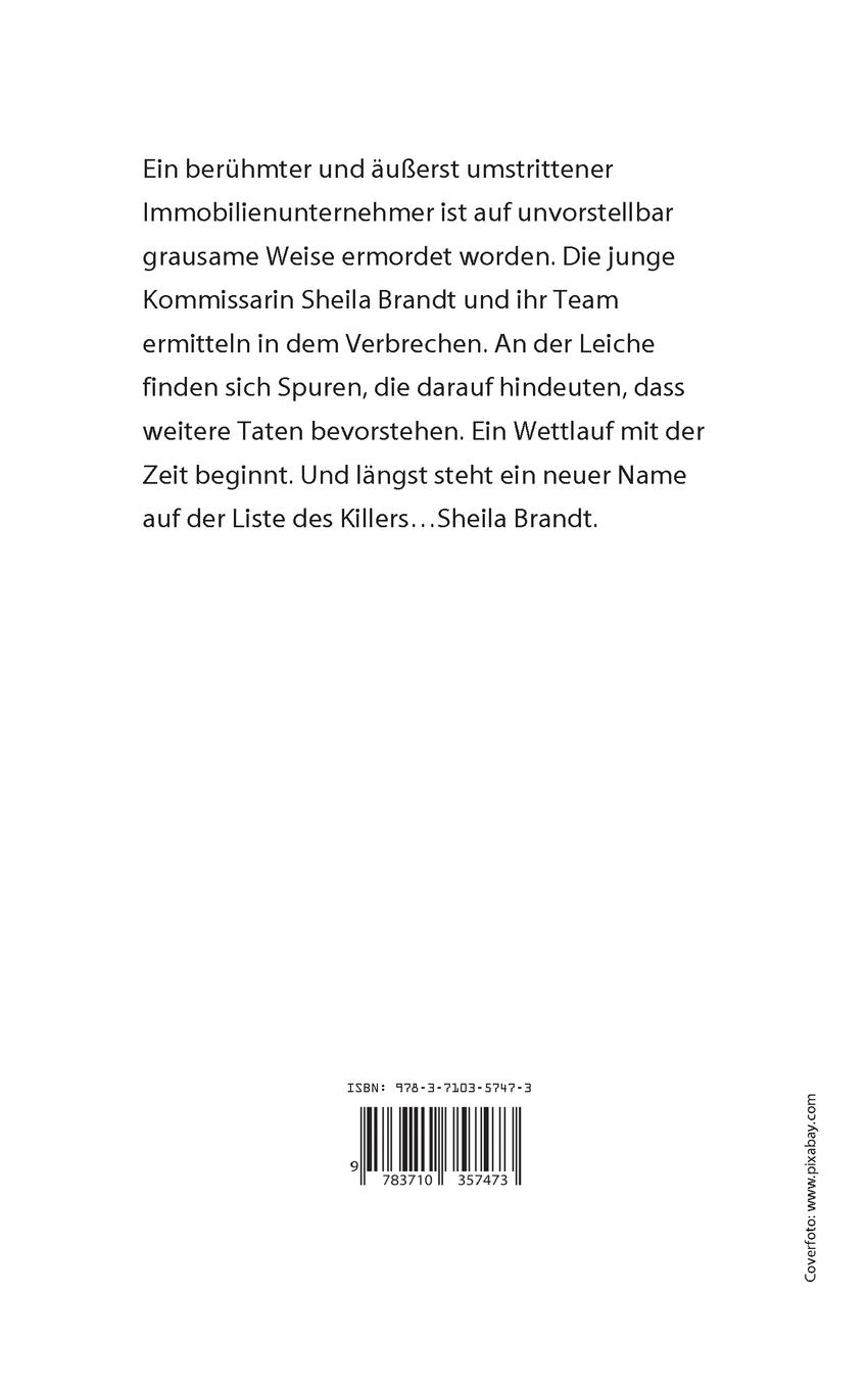 Rückseite: 9783710357473 | Das Lächeln der Kobra | Ein Sheila Brandt Thriller | Peter Manthey