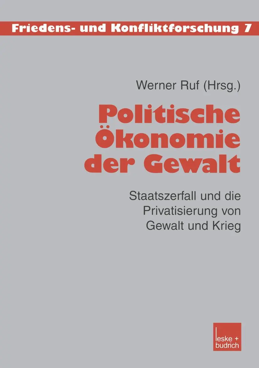 Cover: 9783810037473 | Politische Ökonomie der Gewalt | Werner Ruf | Taschenbuch | 388 S.