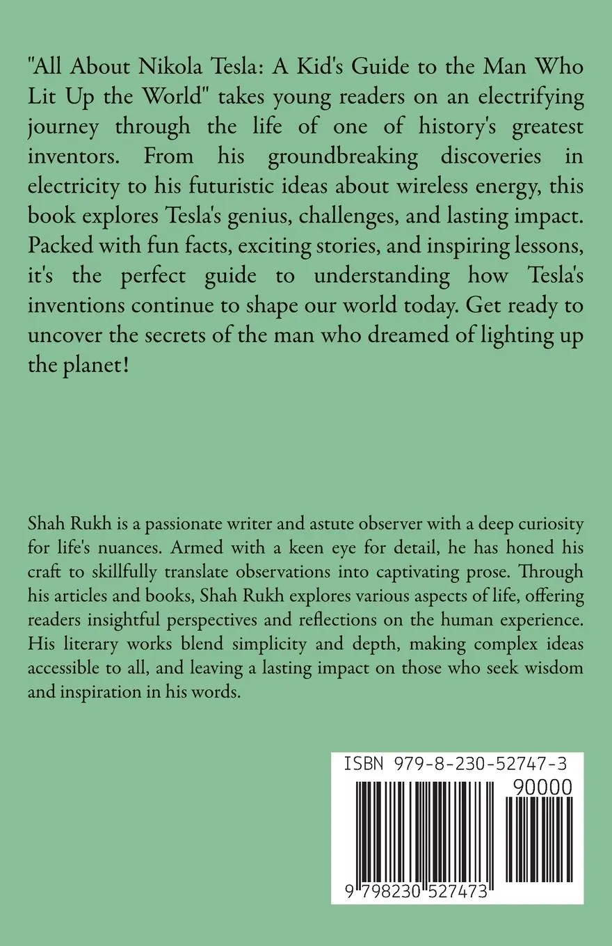 Rückseite: 9798230527473 | All About Nikola Tesla | A Kid's Guide to the Man Who Lit Up the World