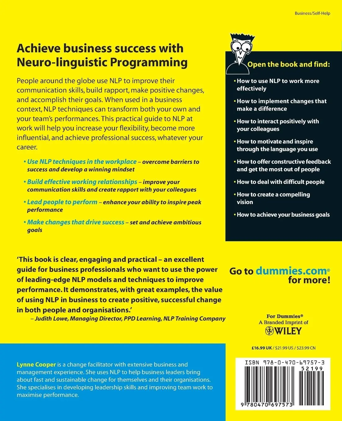 Rückseite: 9780470697573 | Business Nlp for Dummies | Lynne Cooper | Taschenbuch | Englisch