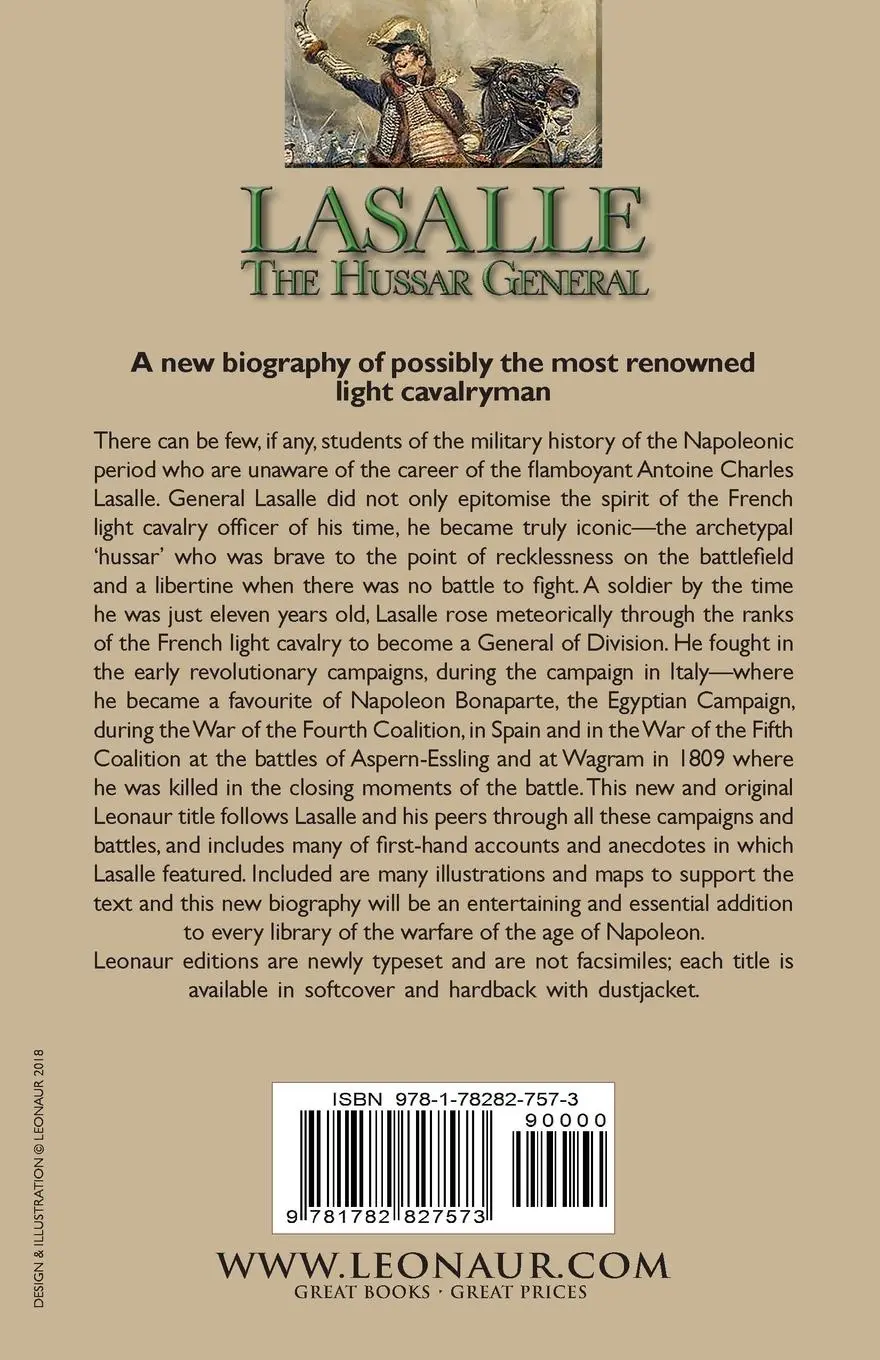 Rückseite: 9781782827573 | Lasalle-the Hussar General | John H. Lewis | Taschenbuch | Englisch