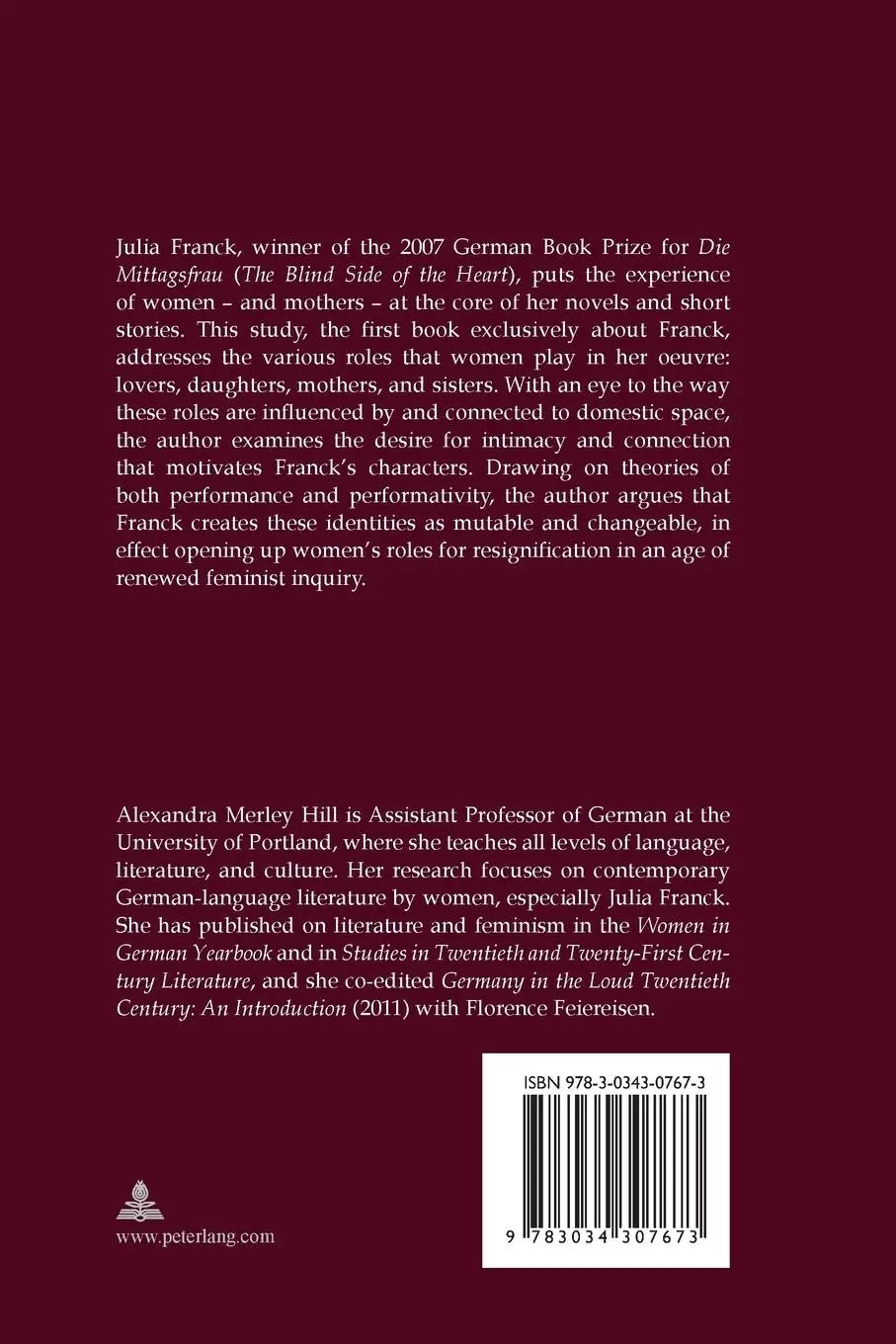 Rückseite: 9783034307673 | Playing House | Alexandra M. Hill | Taschenbuch | Englisch | 2012