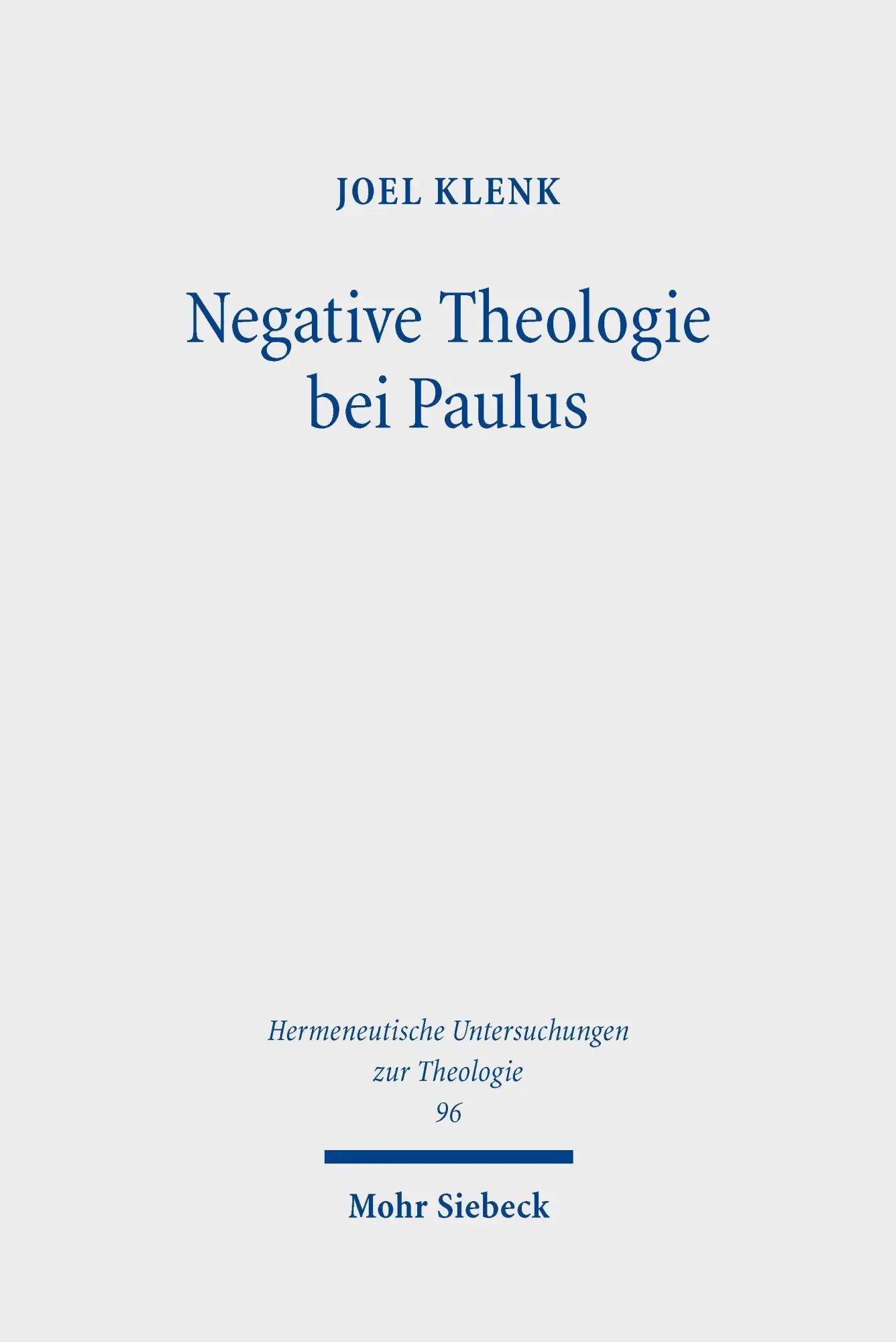 Negative Theologie bei Paulus