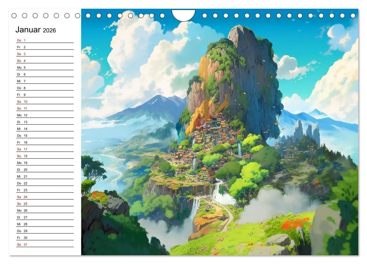 Bild: 9783457377673 | Anime Traumwelten (Wandkalender 2026 DIN A4 quer), CALVENDO...