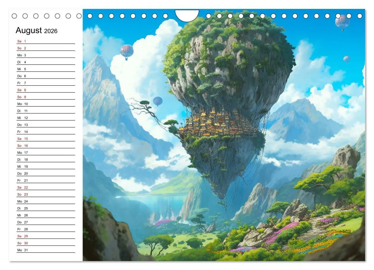 Bild: 9783457377673 | Anime Traumwelten (Wandkalender 2026 DIN A4 quer), CALVENDO...