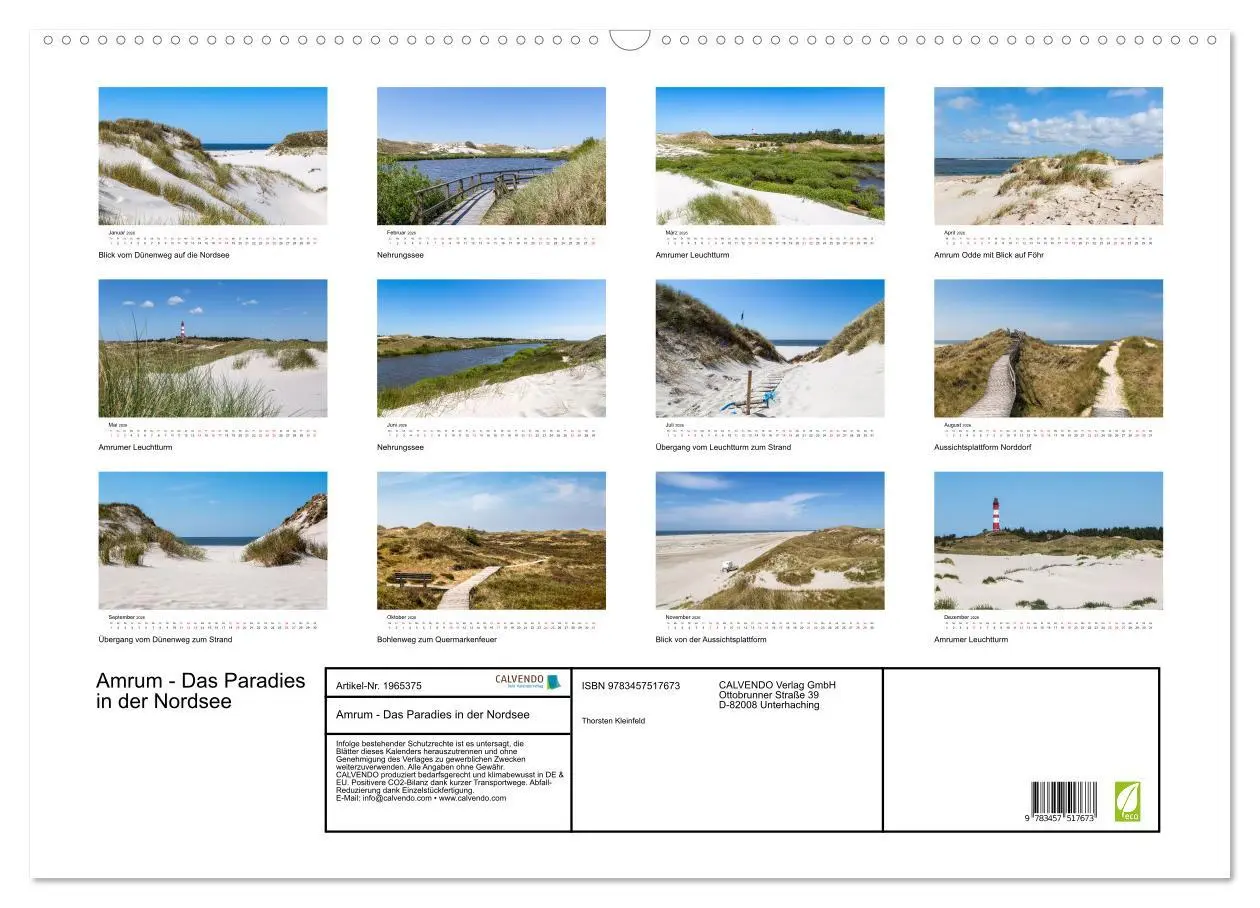Bild: 9783457517673 | Amrum - Das Paradies in der Nordsee (Wandkalender 2026 DIN A2...