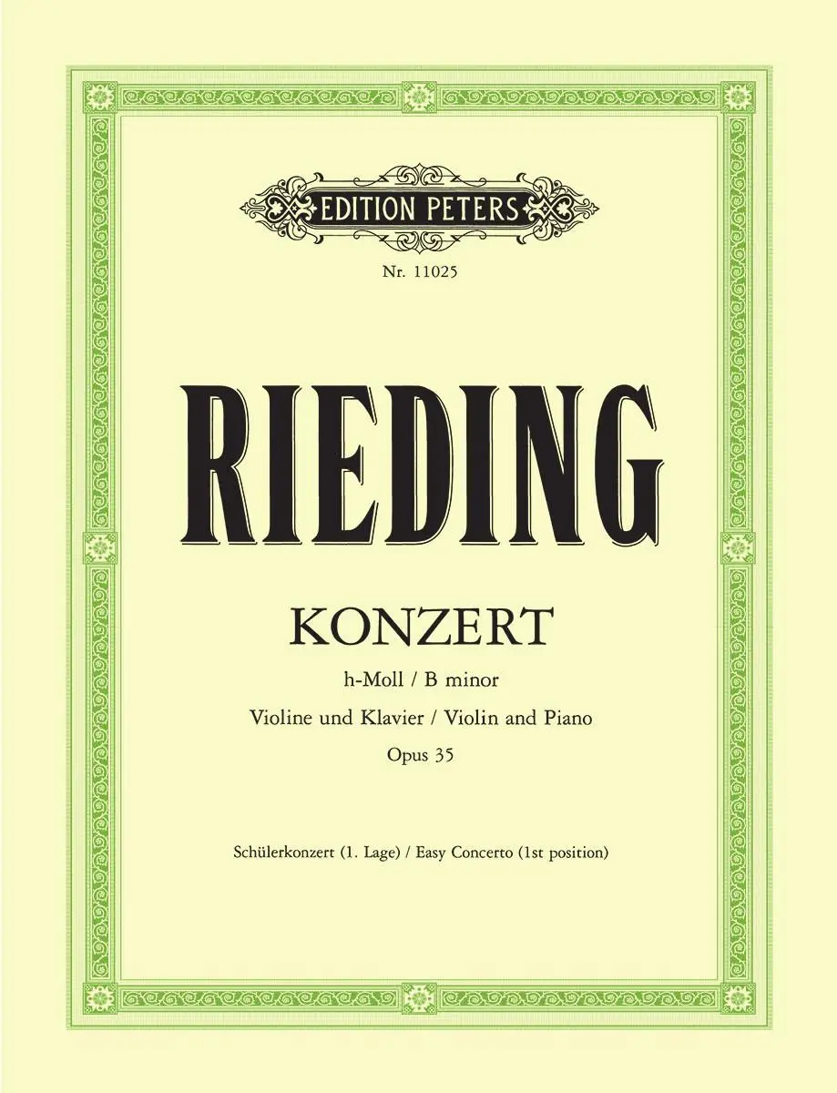 Cover: 9790014107673 | Konzert h-Moll op. 35 | Oskar Rieding | Broschüre | Edition Peters