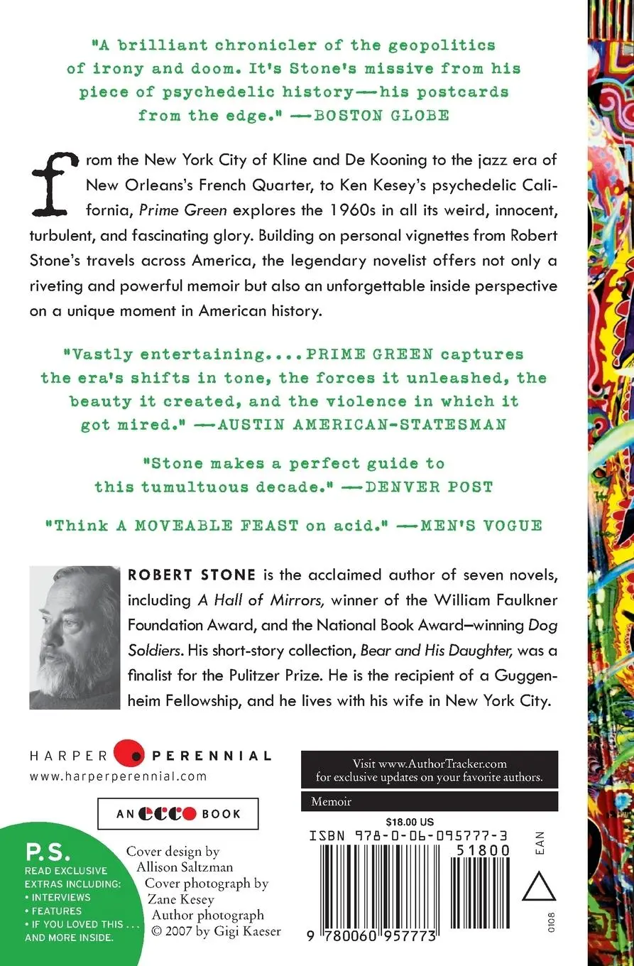 Rückseite: 9780060957773 | Prime Green | Remembering the Sixties | Robert Stone | Taschenbuch