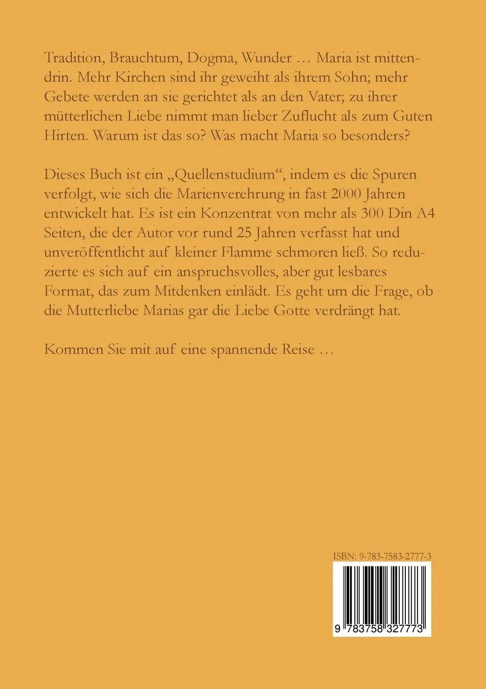 Rückseite: 9783758327773 | Mutterliebe statt Gottes Liebe? | Ein Buch über Maria | Basnar | Buch