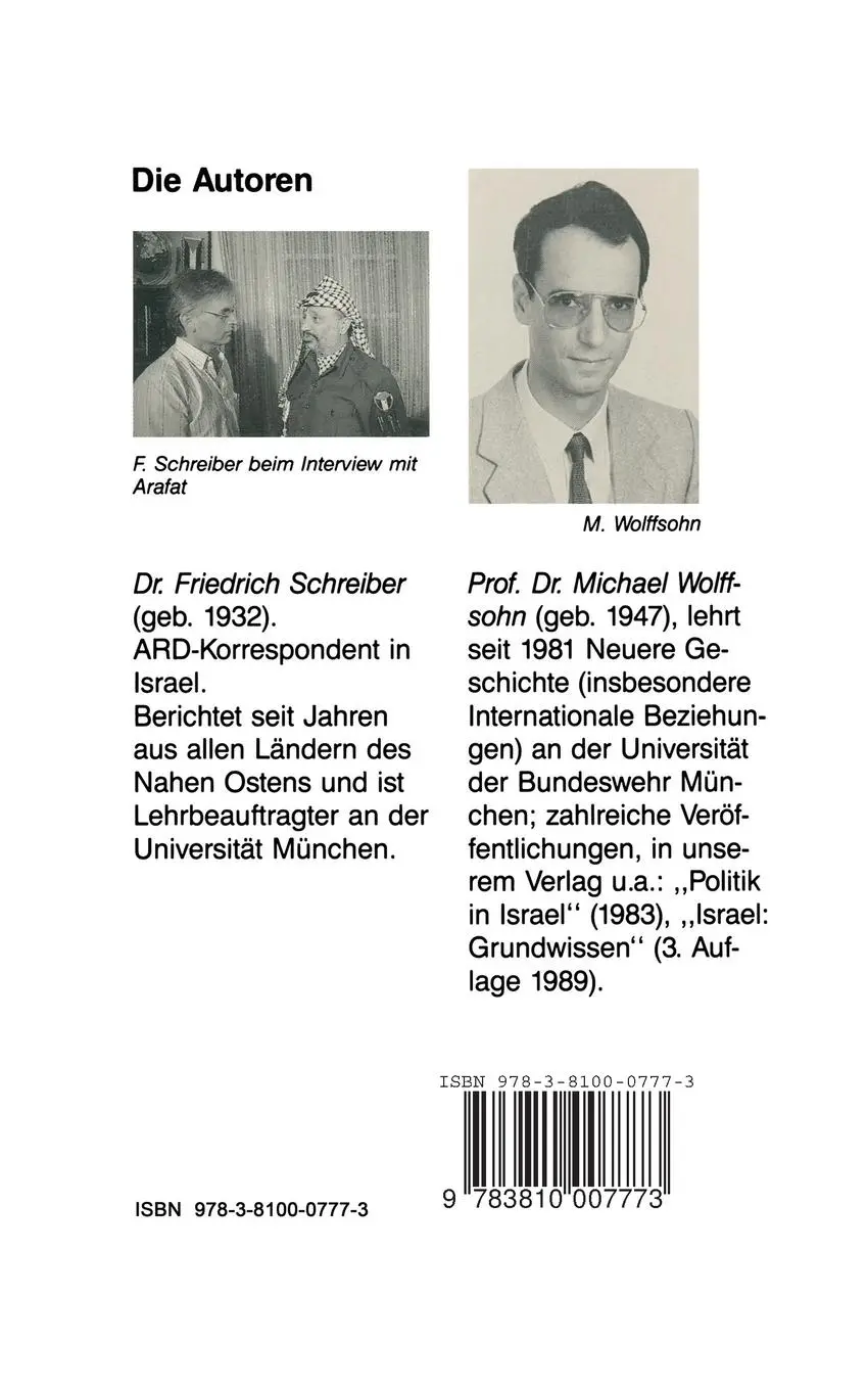 Rückseite: 9783810007773 | Nahost | Geschichte und Struktur des Konflikts | Wolffsohn (u. a.)