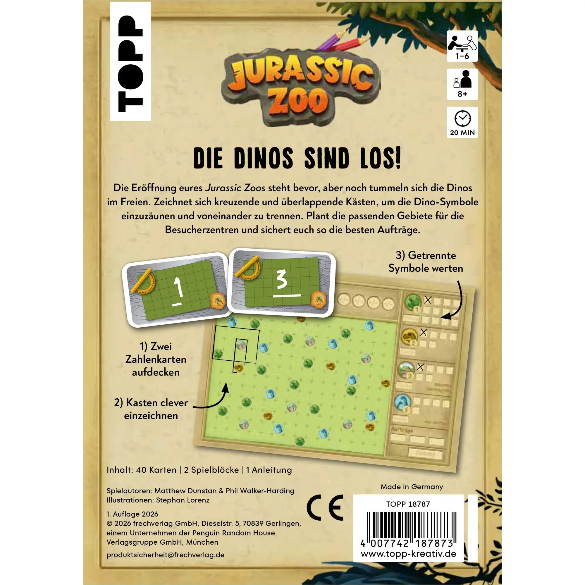 Bild: 4007742187873 | Jurassic Zoo - Dinos einzäunen &amp; Punkte abräumen | Dunstan (u. a.)