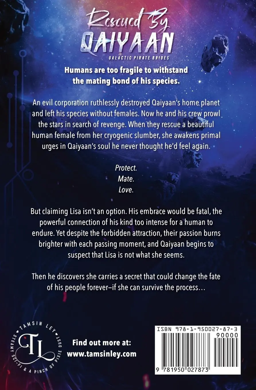 Rückseite: 9781950027873 | Rescued by Qaiyaan | A Steamy Sci Fi Alien Romance | Tamsin Ley | Buch