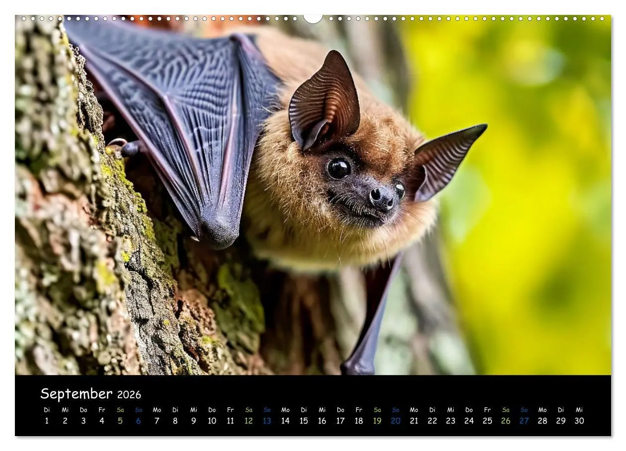 Bild: 9783457357873 | Fledermäuse - kleine Vampire (Wandkalender 2026 DIN A2 quer),...