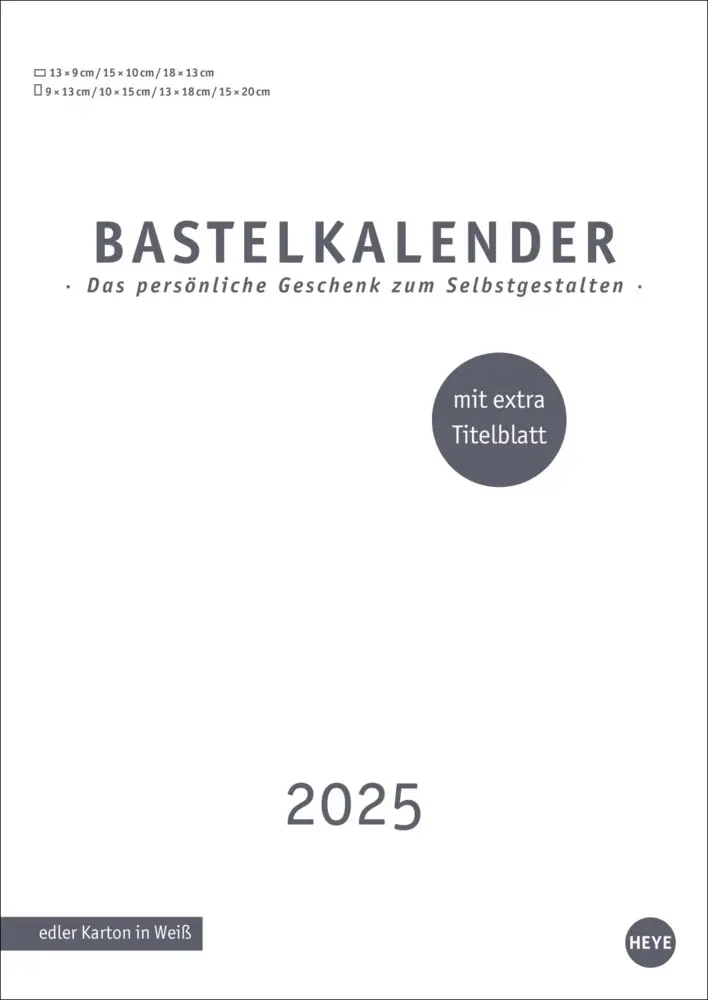 Cover: 9783756407873 | Premium-Bastelkalender weiß A4 2025 | Kalender | Spiralbindung | 2025
