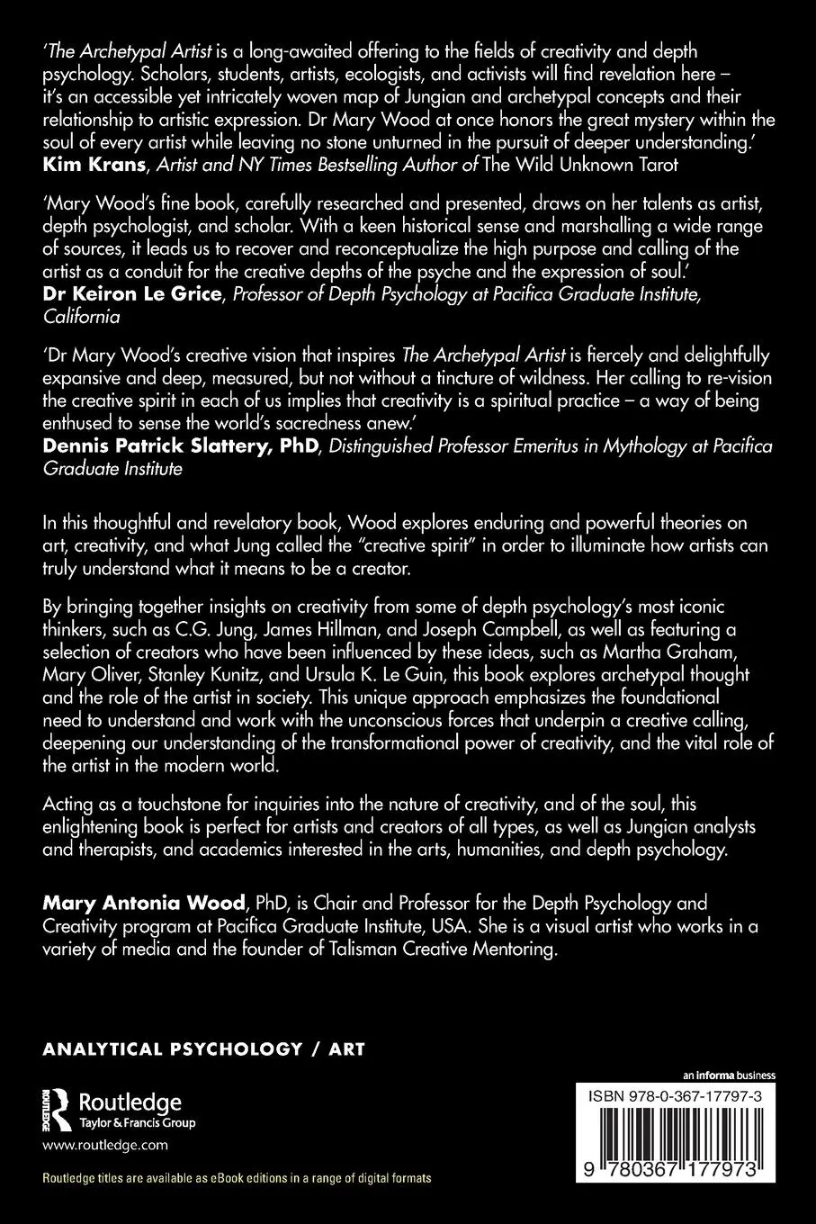 Rückseite: 9780367177973 | The Archetypal Artist | Reimagining Creativity and the Call to Create