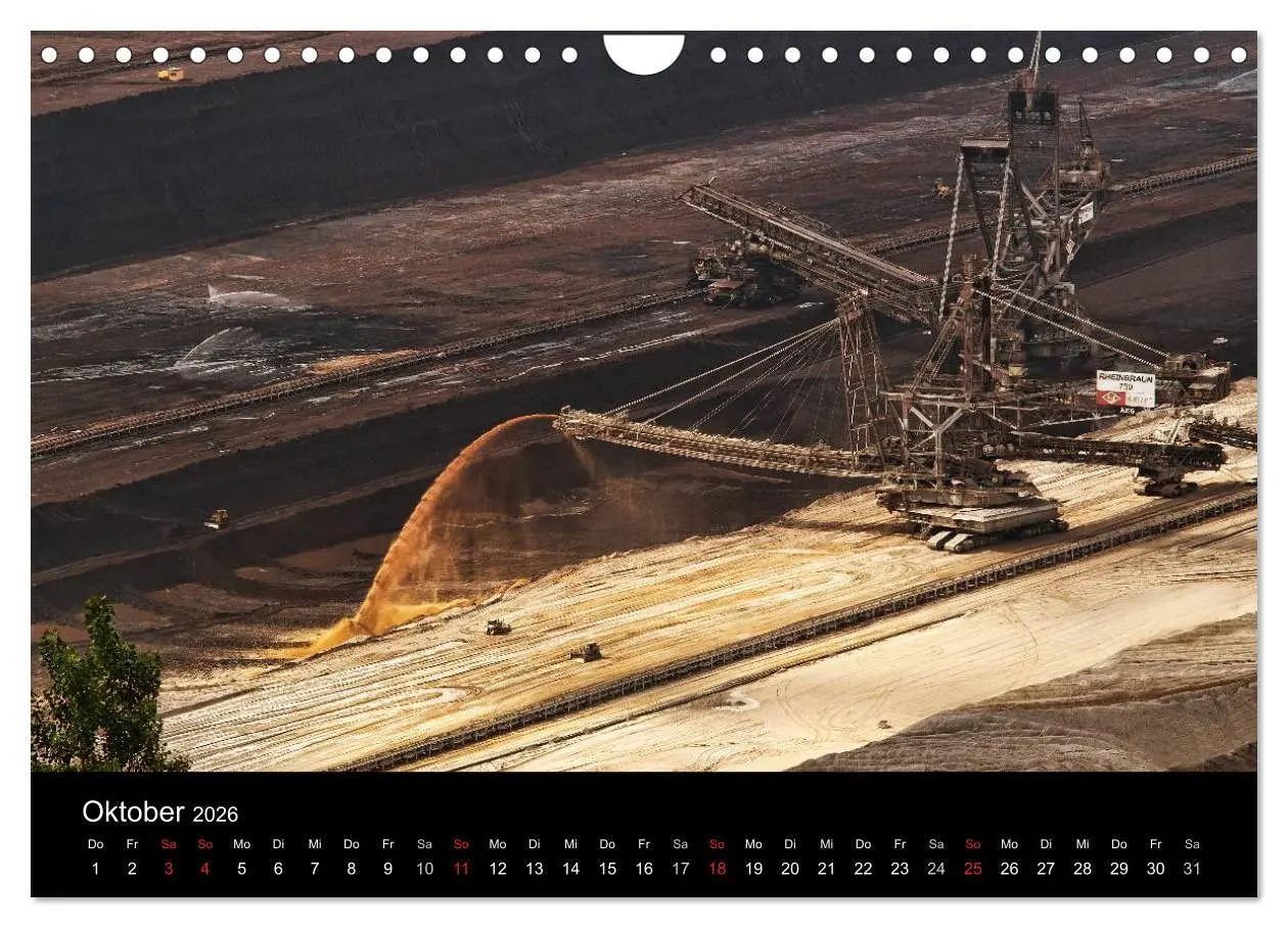 Bild: 9783516057973 | Der Tagebau (Wandkalender 2026 DIN A4 quer), CALVENDO Monatskalender