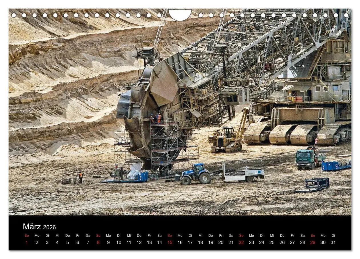 Bild: 9783516057973 | Der Tagebau (Wandkalender 2026 DIN A4 quer), CALVENDO Monatskalender