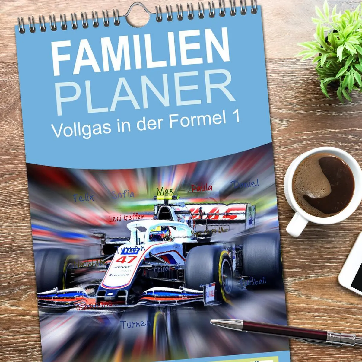 Bild: 9783516507973 | Familienplaner 2026 - Vollgas in der Formel 1 mit 5 Spalten...