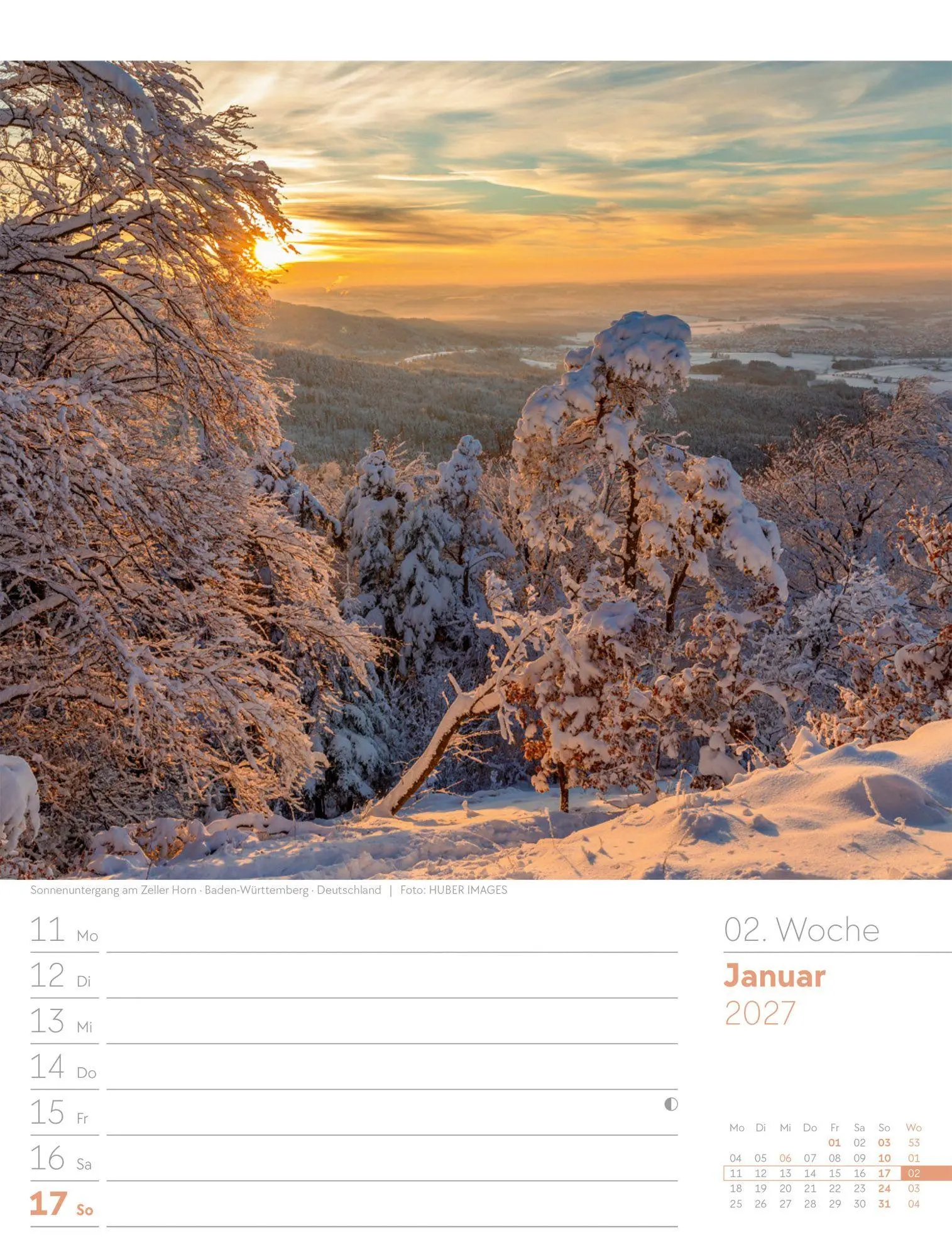 Bild: 9783838427973 | Unser Wald Wochenplaner Kalender 2027 | Ackermann Kunstverlag GmbH