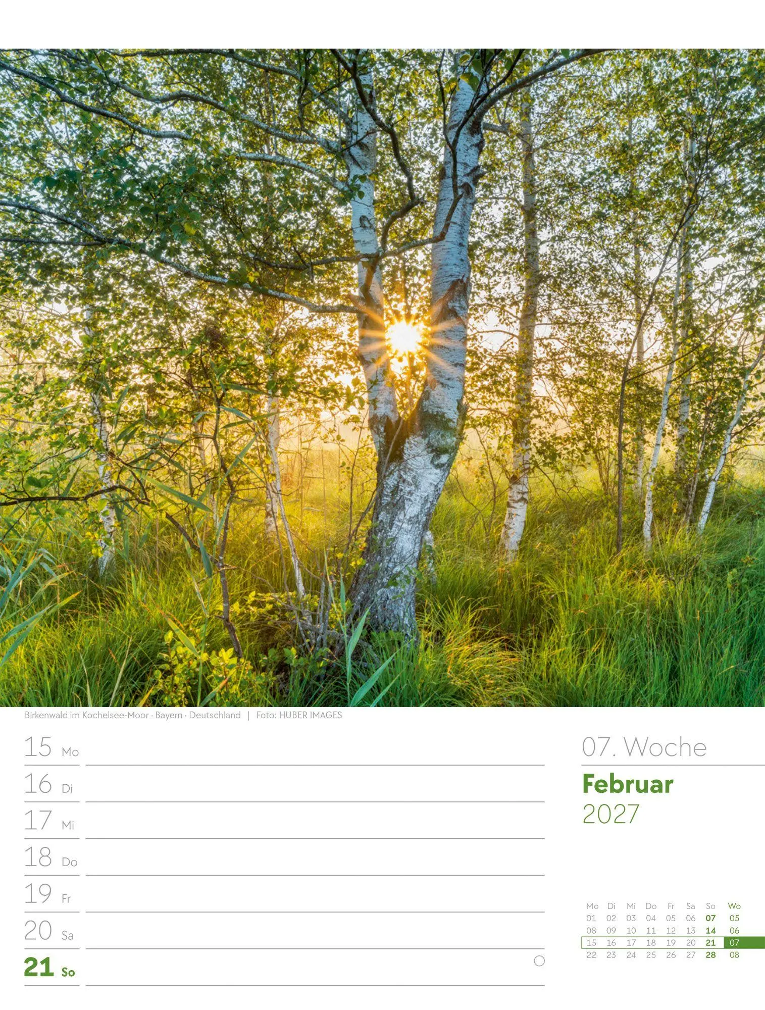 Bild: 9783838427973 | Unser Wald Wochenplaner Kalender 2027 | Ackermann Kunstverlag GmbH