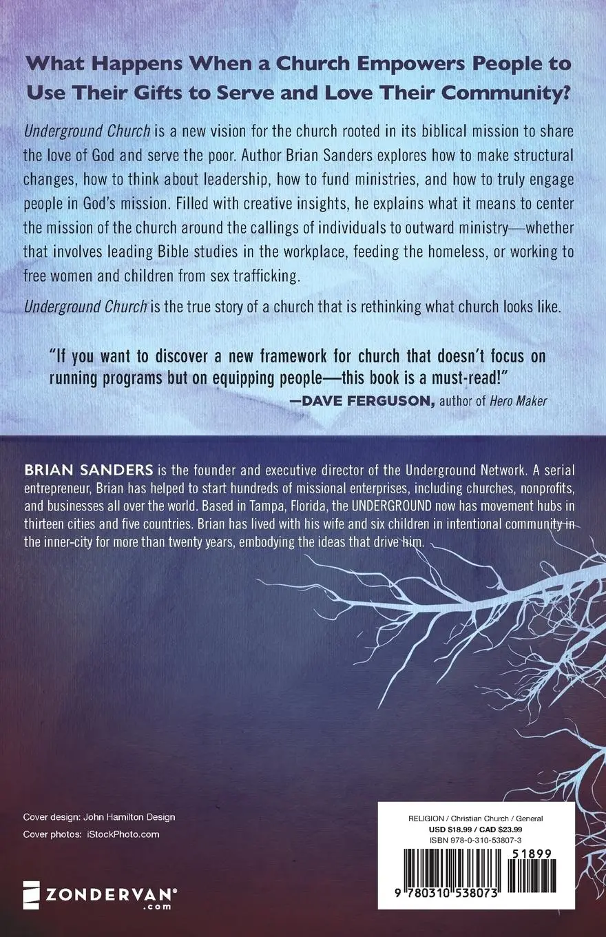Rückseite: 9780310538073 | Underground Church Softcover | Brian Sanders | Taschenbuch | Englisch