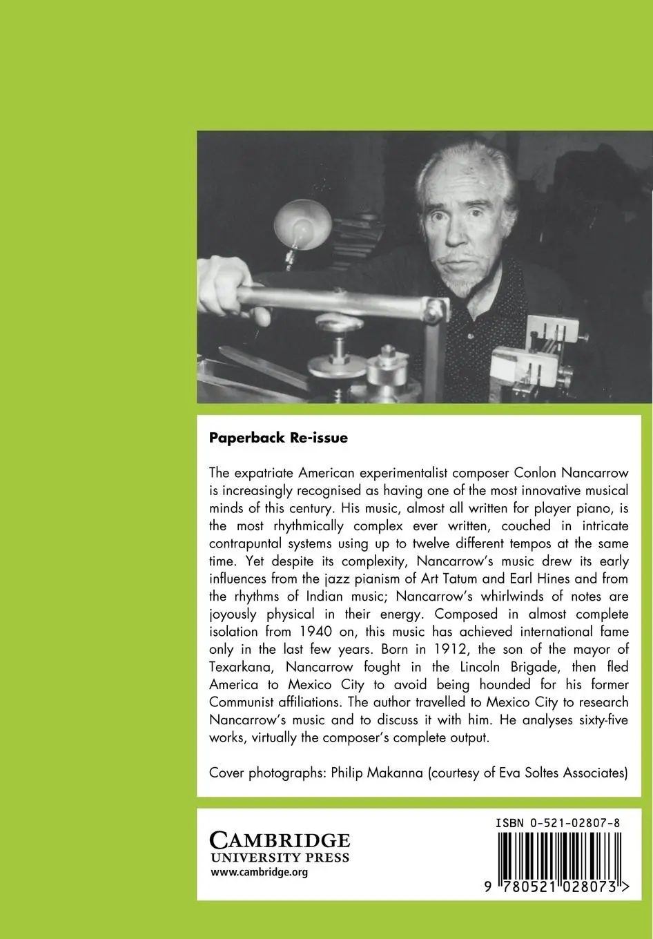 Rückseite: 9780521028073 | The Music of Conlon Nancarrow | Kyle Gann | Taschenbuch | Englisch
