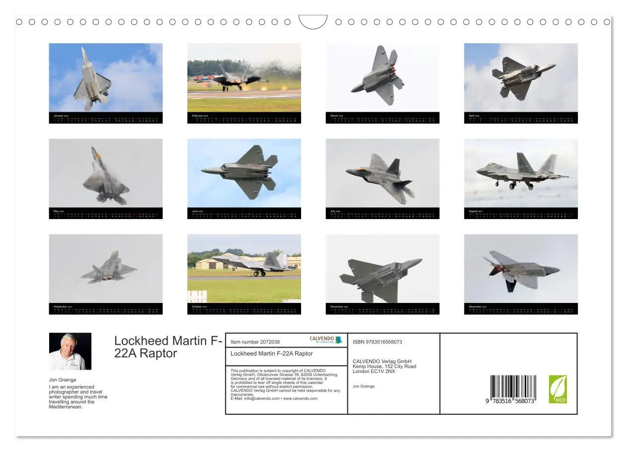 Bild: 9783516568073 | Lockheed Martin F-22A Raptor (Wall Calendar 2026 DIN A3 landscape),...