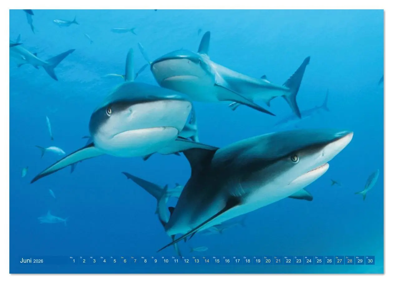 Bild: 9783516638073 | Hai: Raubtier der Meere (Wandkalender 2026 DIN A2 quer), CALVENDO...