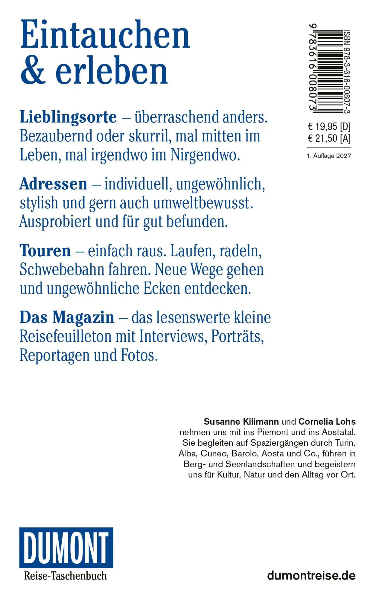 Bild: 9783616008073 | DUMONT Reise-Taschenbuch Reiseführer Piemont, Turin, Aostatal | Buch
