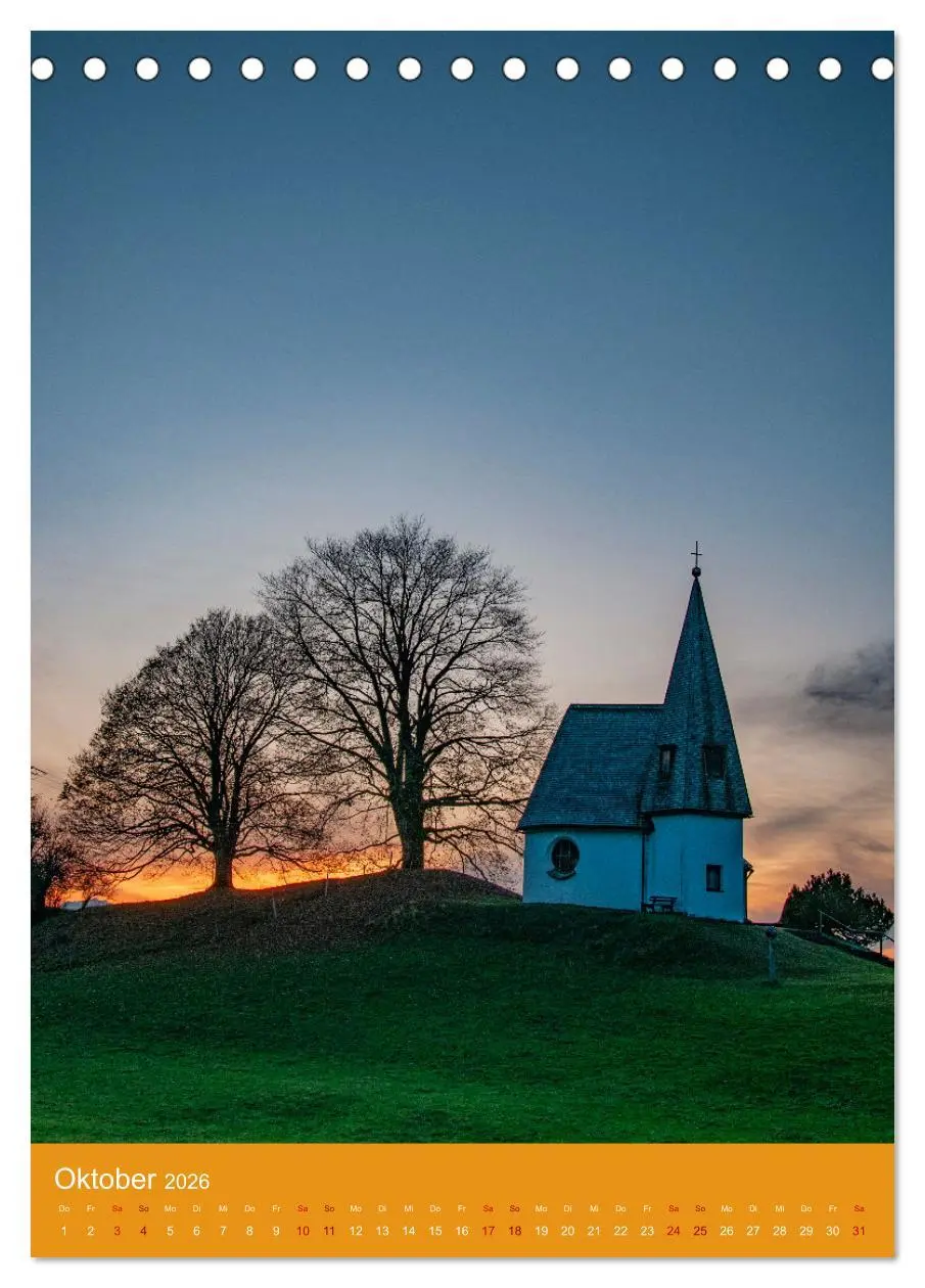 Bild: 9783516318173 | Malerische Kirchen und Kapellen (Tischkalender 2026 DIN A5 hoch),...