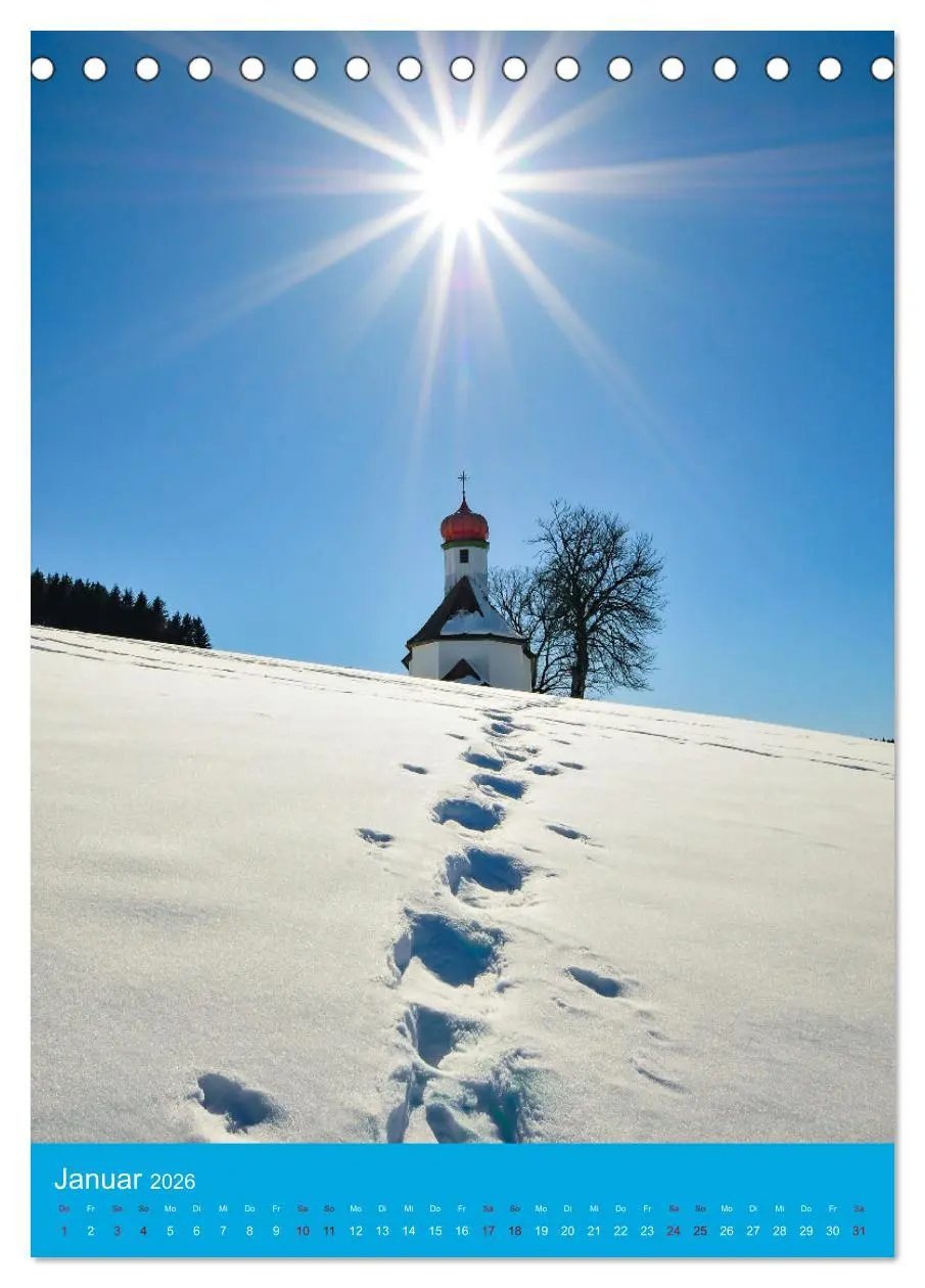 Bild: 9783516318173 | Malerische Kirchen und Kapellen (Tischkalender 2026 DIN A5 hoch),...