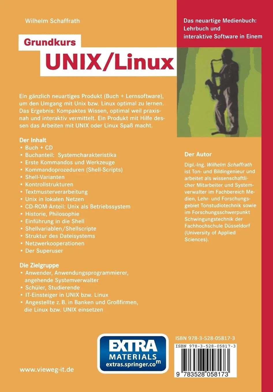 Rückseite: 9783528058173 | Grundkurs UNIX/Linux | Wilhelm Schaffrath | Taschenbuch | Paperback