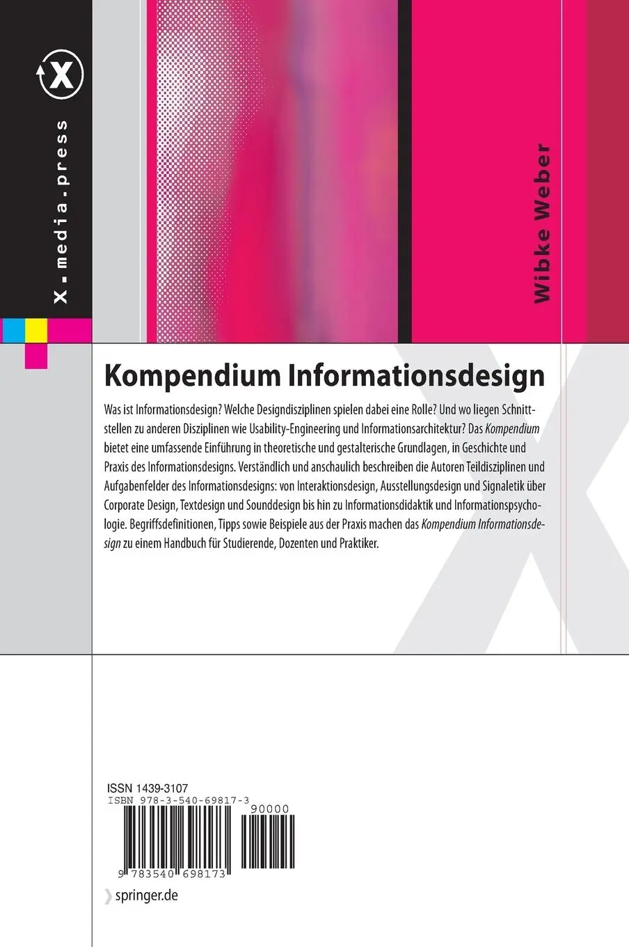 Rückseite: 9783540698173 | Kompendium Informationsdesign | Wibke Weber | Buch | viii | Deutsch