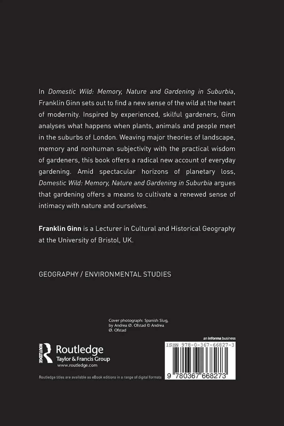 Rückseite: 9780367668273 | Domestic Wild | Memory, Nature and Gardening in Suburbia | Ginn | Buch