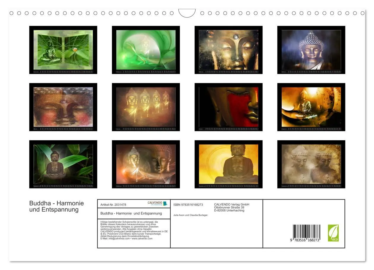 Bild: 9783516168273 | Buddha - Harmonie und Entspannung (Wandkalender 2026 DIN A3 quer),...